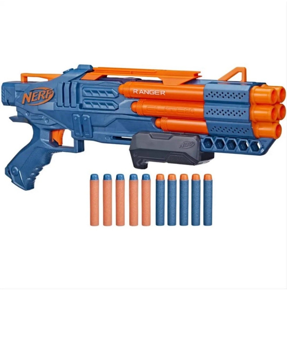 NERF ELITE 2.0 RANGER PD-5 PUMP ACTION SHOTGUN WITH 10 BULLETS NEW