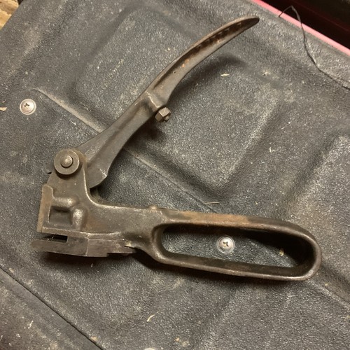 Vintage WW1 era Manual Steel Strapping Tool By Acme Steel Co