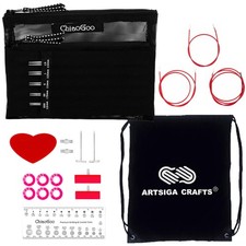 ChiaoGoo Twist Red Lace 5-Inch Mini 7500-M Interchangeable Circular Needle Se...