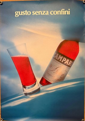 CAMPARI Geschmack Ohne Grenzen Poster Vintage 90x130 Angebot