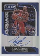 2018-19 Panini Threads Signage Premium /50 Jerry Stackhouse #38 Auto 0w1