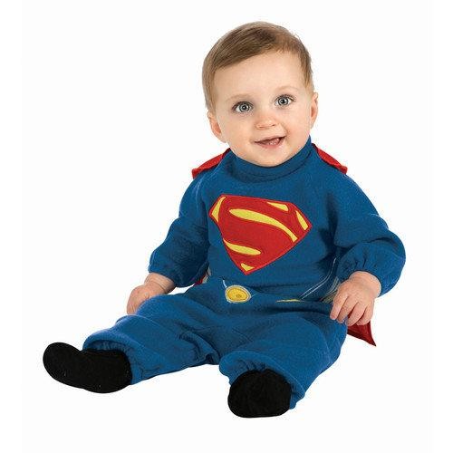 NUEVO DISFRAZ HALLOWEEN SUPERMAN RUBÍES NIÑOS PEQUEÑOS TALLA 2-4 1-2 AÑOS MAMELUCO