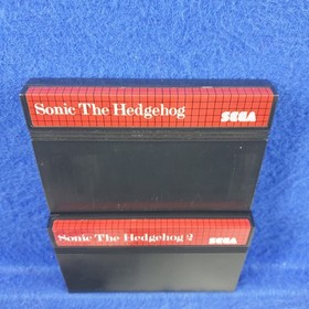 Master System SONIC THE HEDGEHOG x2 Games 1 + 2 Boxed&Complete PAL (Works in US)