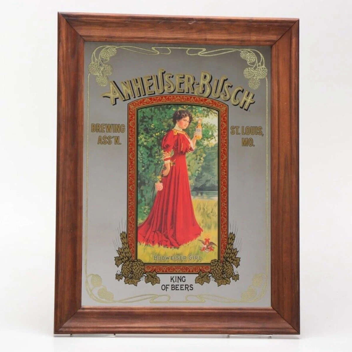 Anheuser Busch Mirror In Collectible Breweriana Mirrors for sale