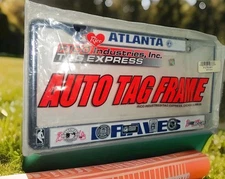 Rico Industries,Tag Express Sealed MLB ATLANTA BRAVES Chrome License Plate Frame