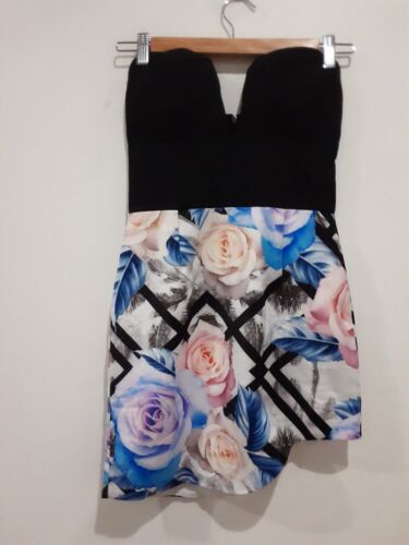 ANGEL BIBA Dress Womens Size 10 Bodice Low Neckline Side Hi Low New Tag - 第 1/13 張圖片