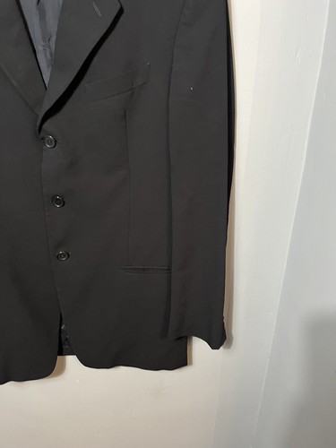 Giorgio Armani Blazer Mens 48 Regular Blue Jacket Le Collezioni Italian Wool - Picture 4 of 8