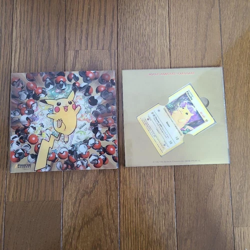 Pokemon Pikachu Records CD Set Best Collection and Promo Card 1998 Used Japanese