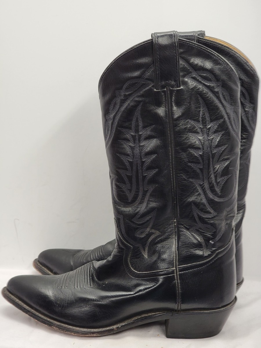 Tony Lama Mens Black Cowboy Western Boots Style 1009 Size  display picture 2