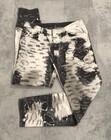 Distressed Slim Fit Denim Jeans Black $2520 Givenchy Men’s 38x35 4G Painted