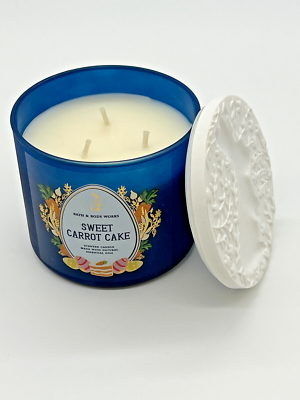 Bath & Body Works Candle 3-Wick SWEET CARROT CAKE with Resin