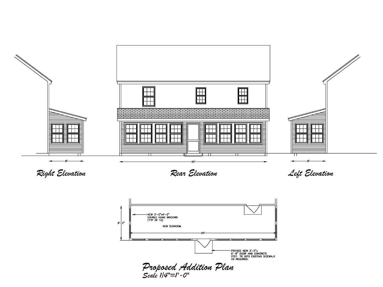34x8 SUNROOM ARCHITECTURAL PLANS 3 SEASON ROOM - PLANS 34x8 SHD | eBay