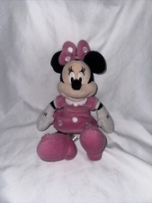 Disney Store Minnie Mouse Plush Pink Polka Dots Mini Bean Bag 9"