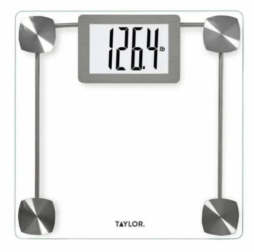 Taylor Glass Digital Bath Scale, White