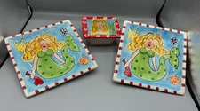 Vintage Essential by Home Artistic Whimsical Mermaid Plates 8" and Bowl  5"