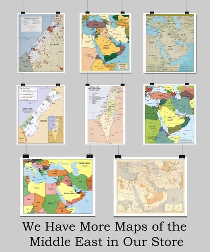 1944 Palestine Of The Crusades Map Israel Medieval History Holy Land 11x16 Print - Bild 6 von 9