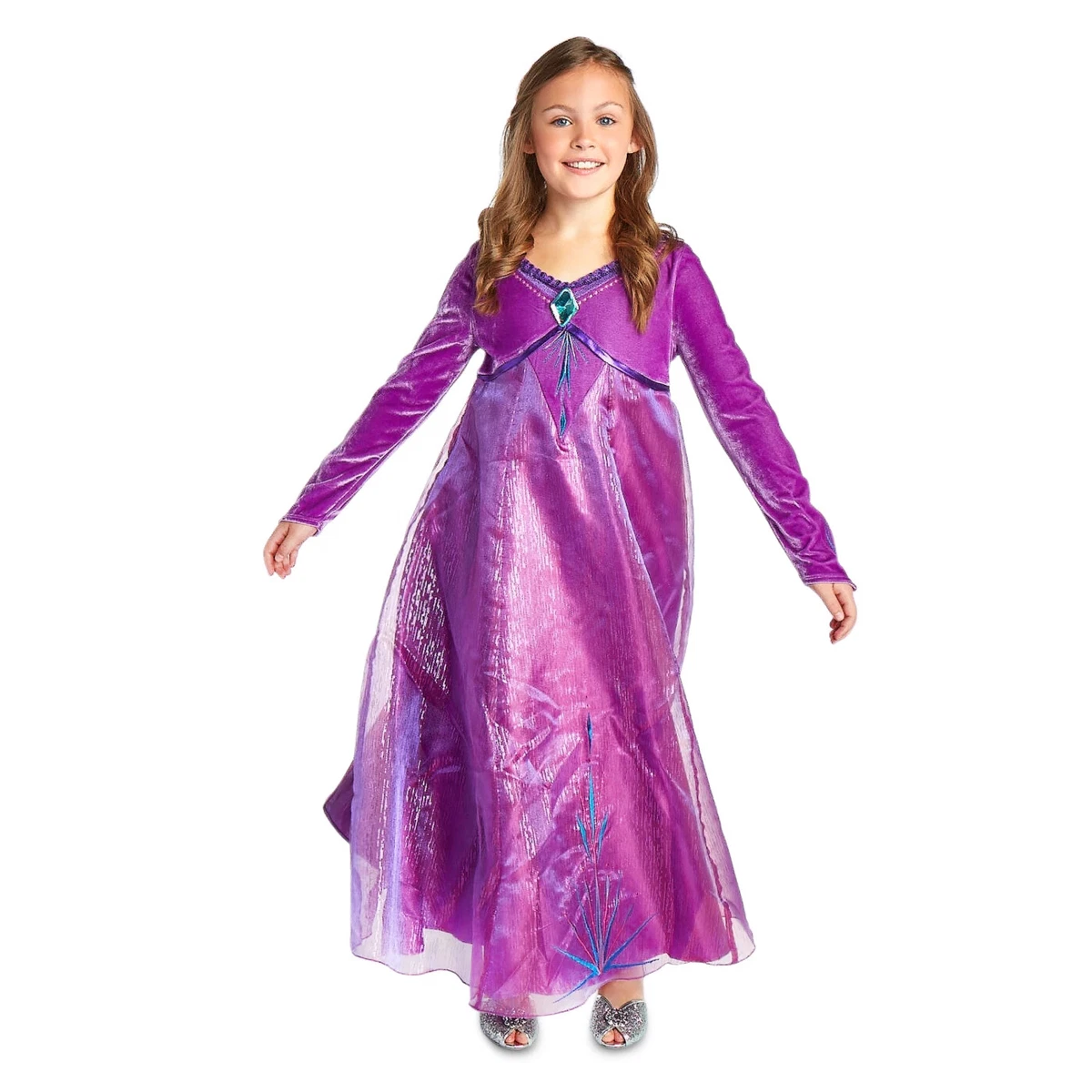 Disney Store Deluxe Frozen 2 Elsa Singing Costume Dress Girls Size 3 4 5/6  9/10