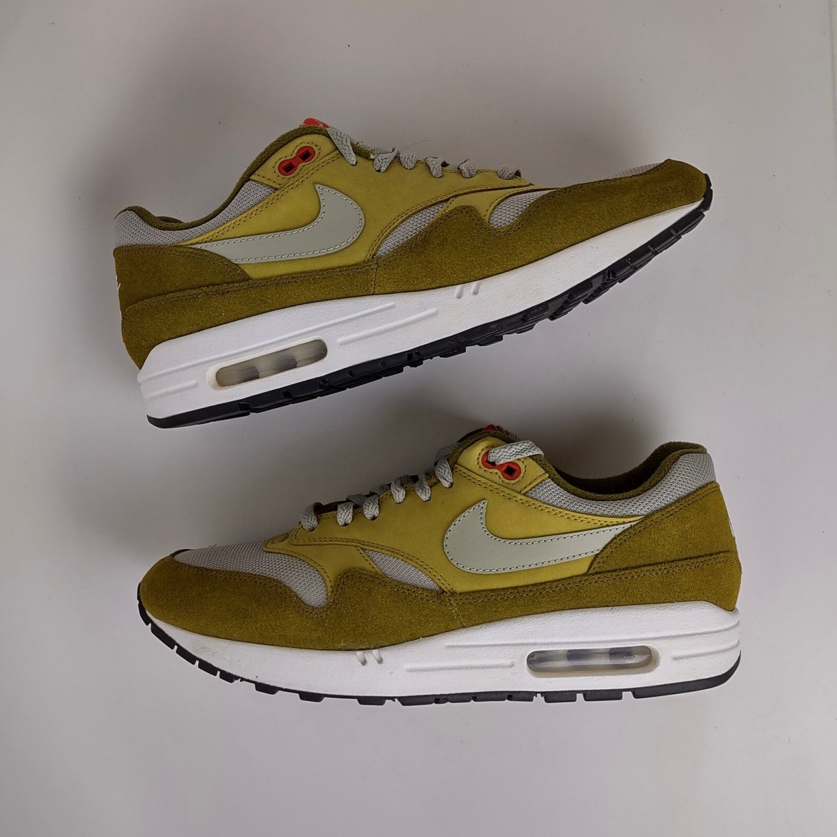 Nike Air Max 1 Premium Retro Curry Olive Green Grey White 908366