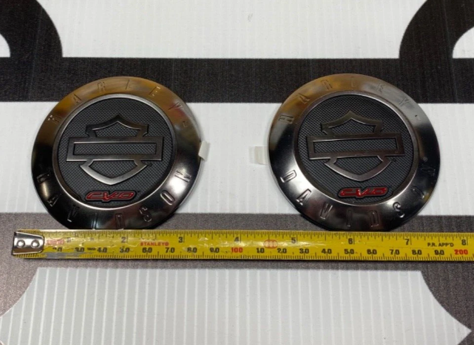 OEM Harley CVO Touring Emblemas Tanque de Gas Insignias Negro Cromo y Rojo🔥 Foto 3 de 4