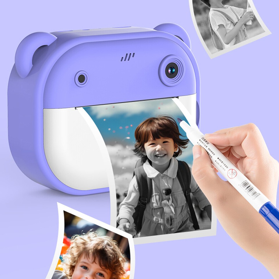 GER Kids Mini Instant Print Camera Thermal Printer for Girls Boys Aged ...