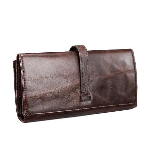 Rindsleder Herren Öl Wachs Echtleder Schnalle Geldbörse Geld Kartenetui Geldbörse Clutch - Bild 3 von 12