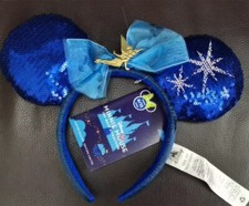 Disney Parks Tinker Bell Peter Pan's Flight Blue Mickey Ears Headband US POST