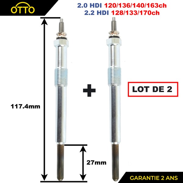 2 GlüHkerzen FüR Peugeot 307 308 407 508 Citroen C4 C5 2.0 HDI 136-image