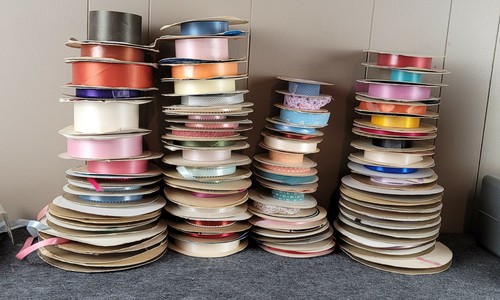 HUGE LOT OF 265 Rolls WHOLESALE RIBBON Too Many To Fit In 1 Picture NOS - Picture 9 of 12