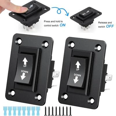 OCTODER 2Pcs 30A DPDT Momentary Reverse Switch Up Down Switch for 5th Wheel Trailer