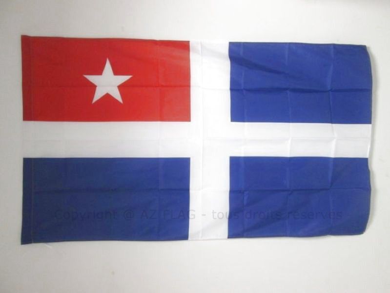 Drapeau Crète autonome 1897-1913 en polyester premium doublé 150x90cm finition œillets
