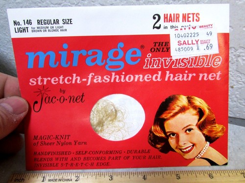 Vintage Hair Net in Envelope NEW & Unused Mirage Jac-o-net 146 regular blonde