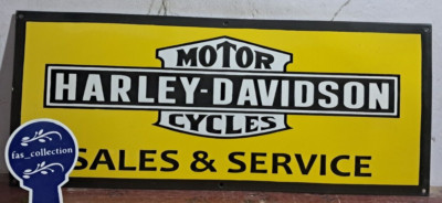 Harley-Davidson  Motorcycles Porcelain Enamel Sign 36 x 15 Inches