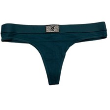 NWT VICTORIA'S SECRET Thong Pantie Sz S-M-L-XL Green Bling Jersey