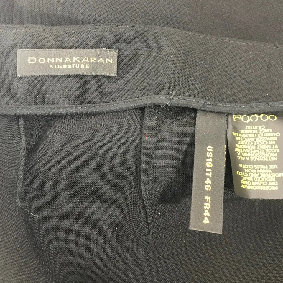 DONNA KARAN Couture  Brown Black Label Size 10  Pencil Wool Skirt - Image 4 of 4