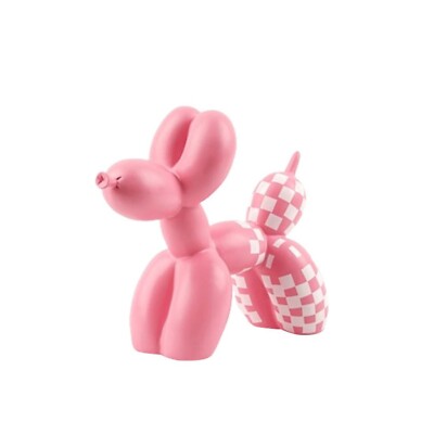 Balloon Dog Statue Decor, 8 inch Resin Animal Sculpture, Big Nick Nacks for S...