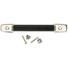 BLACK RETAINER STRAP WITH CHROME HARDWARE