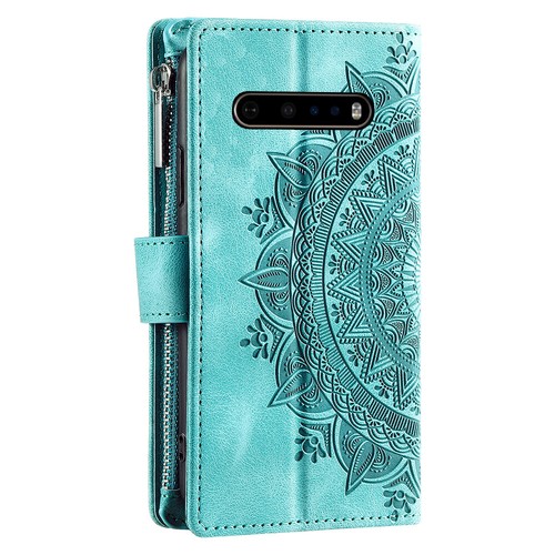 LG V60 ThinQ 5G Case Datura Leather Zipper Card Slots Flip Wallet Pocket Cover - Picture 26 of 67