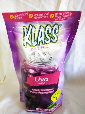 Klass Aguas Frescas Grape (Uva) Drink Mix 14.1 Oz Package