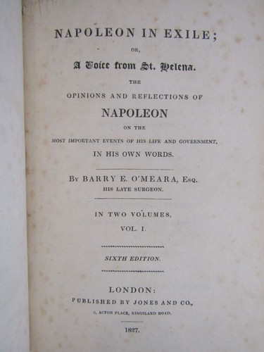 1827 O'Meara NAPOLEON IN EXILE, OR A VOICE FROM ST HELENA Beautiful Leather Rare - Picture 6 of 19
