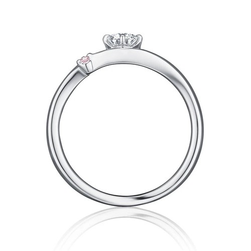 0.60 Ct Round Cut Lab Grown Diamond Engagement Unique Ring 14k White Gold - Picture 2 of 5