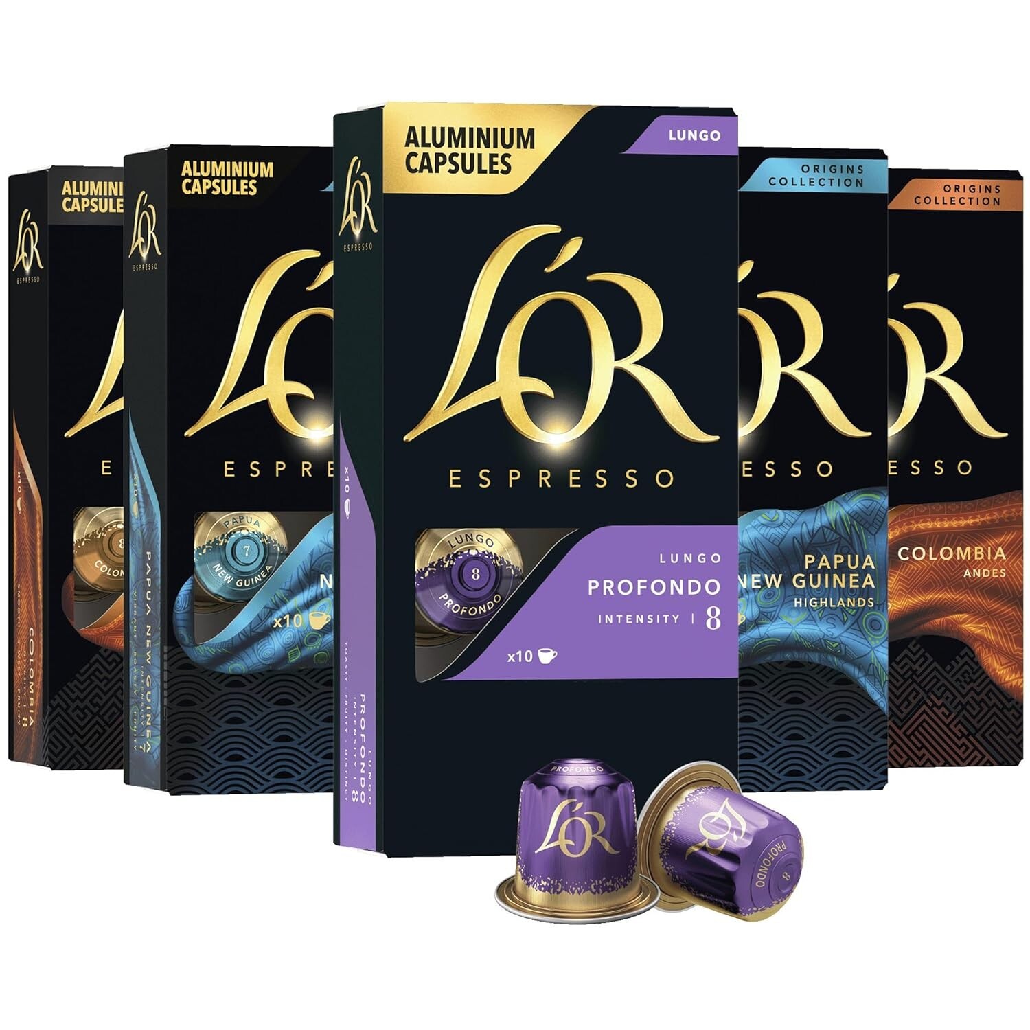 L'OR Espresso Coffee 30 or 50 Pods or 100, Fits Nespresso Or