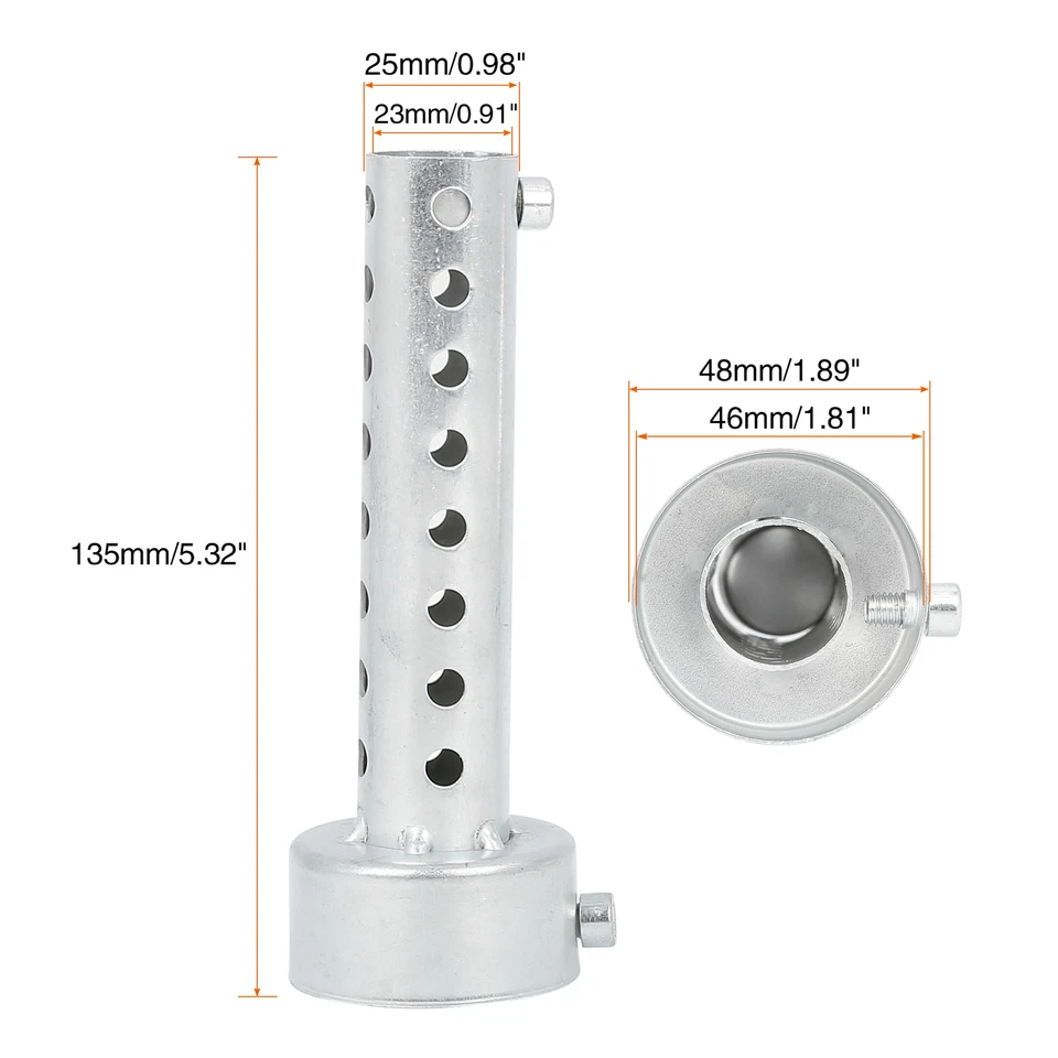 Silenciador deflector tubo de escape de motocicleta 48 mm lata extraíble hierro galvanizado Foto 3 de 4