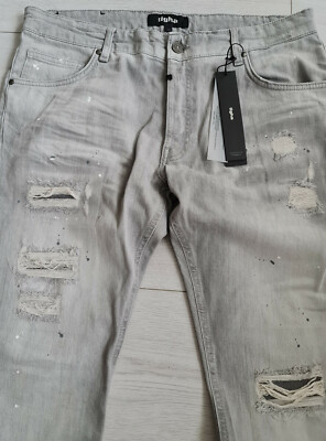 Tigha Herren Jeans Billy the kid light Grey Größe 32/34