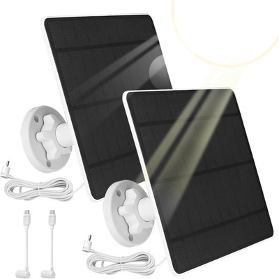 Solar Panel for Ring Camera 2 Pack, 5W Solar Panel Charger Compatible with Ring 
