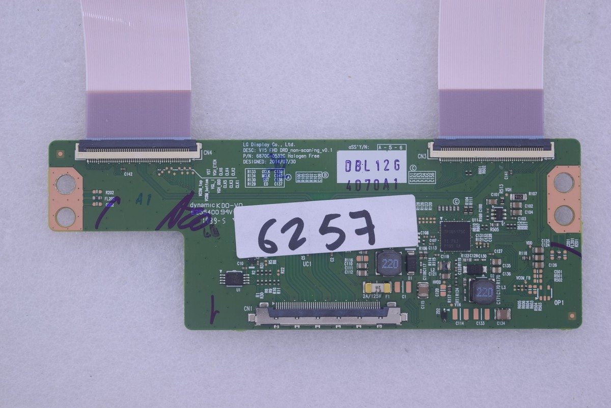 LGE 43SM5KD 6870C-0532C DBL12G 4070A1 T-CON BOARD 6257 | eBay