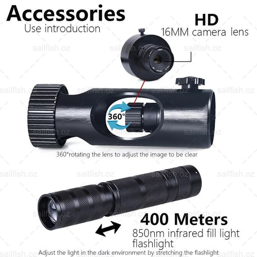 400M Infrared Night Vision Rifle Scope Hunting Sight recordable Camera16MM 4.3in - Picture 7 of 12