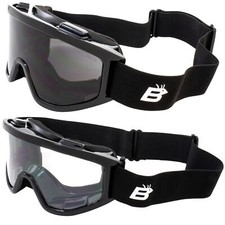 2 Pairs of Birdz Eyewear Vulture Padded Fitover Motorcycle Goggles Anti Fog