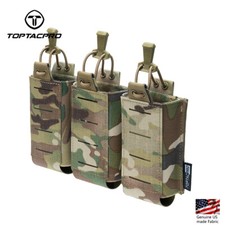 TOPTACPRO Tactical M4 Mag Pouch MOLLE Triple Mag Carrier Laser Cut 5.56mm Army