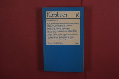 406693 Hans Magnus Enzensberger KURSBUCH Kursbuch/Rotbuch Verlag Unser