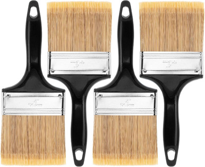 Bates- Paint Brushes, 4-Inch, 4 Pack, Flat Paint Brushes for Walls, Furniture an